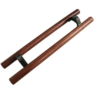 黑胡桃玻璃门拉手实木现代新中式地弹簧门木门店面大门拉手木质