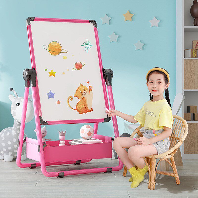 幼儿童画画板涂鸦可擦画架磁性玩具支架式小黑板家用宝宝写字白板