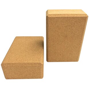 Cork Wood Brick 2pcs High Block Soft Density Yoga