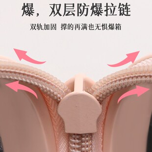 行李箱女双层防爆拉链纯PC密码箱26寸拉杆箱28寸新款学生旅行箱