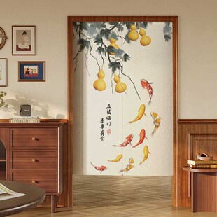 高级感防窥通风门帘半帘卧室房间家用厨房帘子隔断帘卫生间遮挡帘