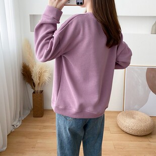 秋冬季哺乳装外出时尚辣妈外穿哺乳衣冬装加绒加厚产后喂奶服上衣