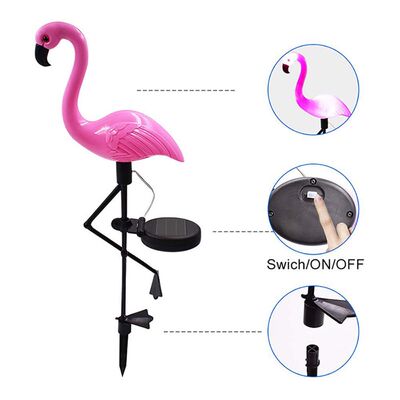 速发LED Lawn Solar Flamingo Lamp Outdoor Solar Powered Garde