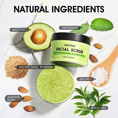 新品Green Tea Facial Scrub  SHVYOG Organic Avocado & Green T