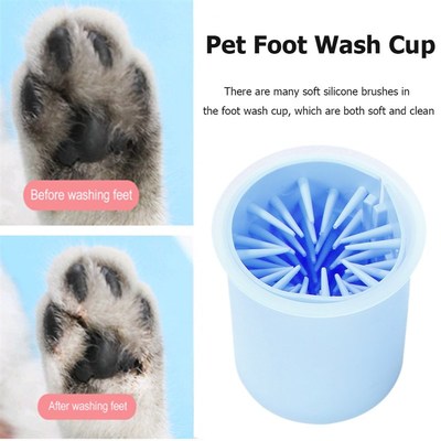 Pets Paw Cleaner Cup Portable Dog Cat Foot Washer Soft Silic