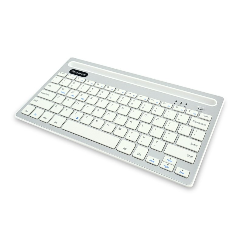 Bluetooth Wireless Keyboard with Phone/Tablet Stand Holder f