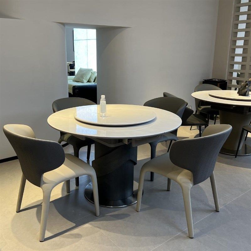 CZ061功能圆餐台1.2米微晶石圆餐桌1.55米椭圆桌拉伸功能餐桌转盘,住宅家具,大理石餐桌,淘宝优惠券,粉丝福利购,淘宝优惠卷