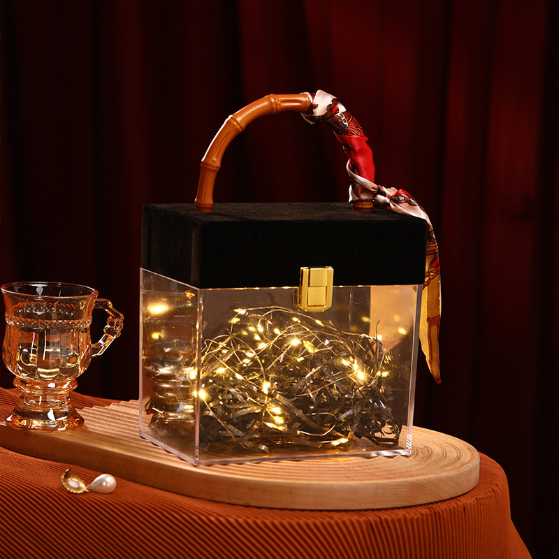 婚红伴手子盒网礼结婚伴娘姐妹团盒礼包装盒森系高级感空盒礼品盒