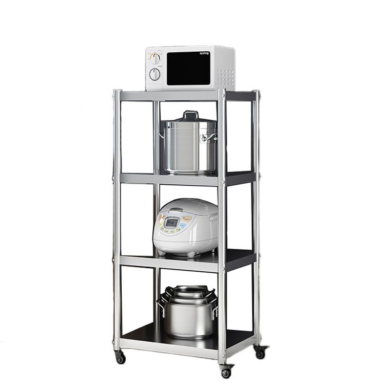 可移动厨房25宽30夹缝置物架不锈钢40长45 50cm60落地多层收纳架