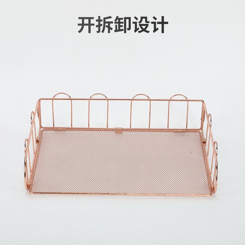 2023新款创意网状铁q艺桌面三层文件架可拆卸档案架办公桌资料整