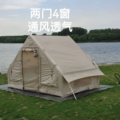 加厚户外600D牛津布露营帐y篷家庭充气式牛津布防雨野营野外便携