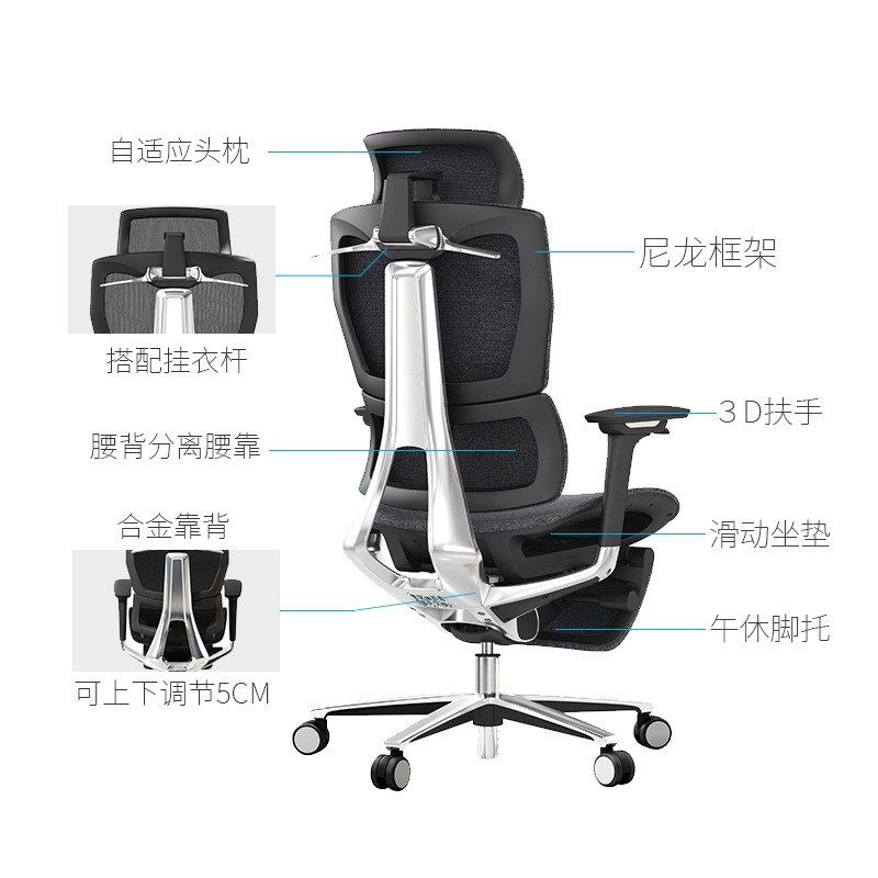 人体工学久坐不累护腰两用可躺椅现代简约办公室午休神器电竞椅,商业/办公家具,办公电脑椅/职员椅,淘宝优惠券,粉丝福利购,淘宝优惠卷