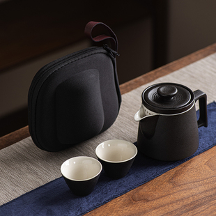 陶瓷大号茶水分离带内胆盖碗茶杯套装主人杯家用办公功夫茶具黑陶