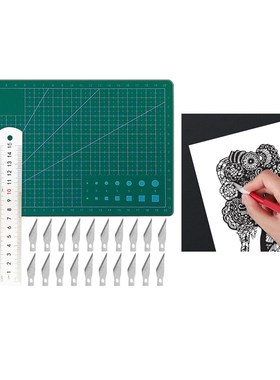 24Pcs/set Carving Exacto Knives Craft DIY Kit Art Blades Ma