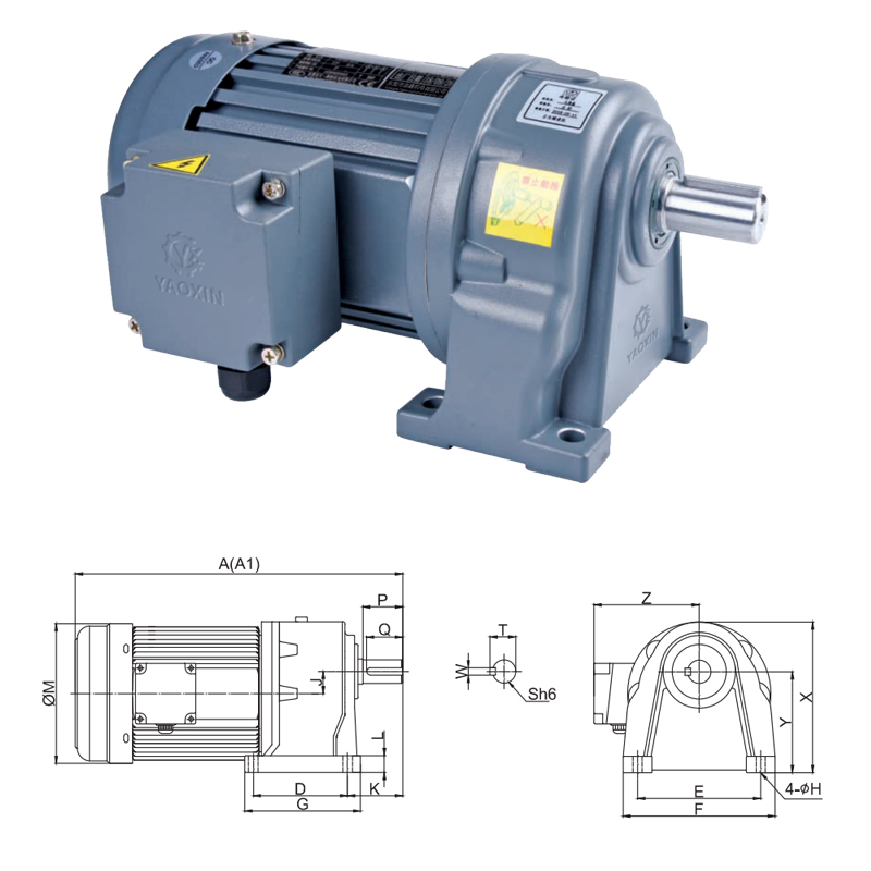 减速电机 卧 /立式减速机电 三相3J80V 减速马达式齿轮减 五金/工具 齿轮减速机 原图主图