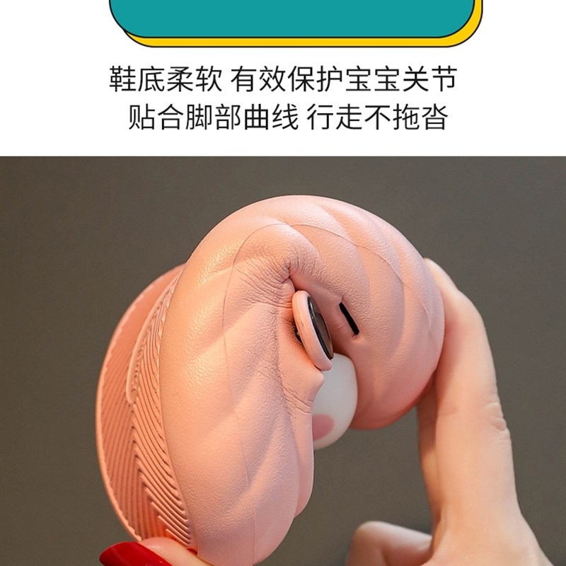 卡通宝宝拖鞋夏幼儿女童t洞洞鞋小童室内防滑软底沙滩儿童凉拖鞋