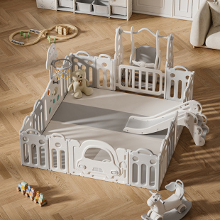 乐婴坊儿童游戏围栏婴儿防护v栏家用室内爬行垫宝宝地上客厅游乐