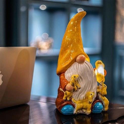 速发Solar Resin Faceless Gnome Statue Ornaments Luminous Gob 3C数码配件 手机防尘塞 原图主图