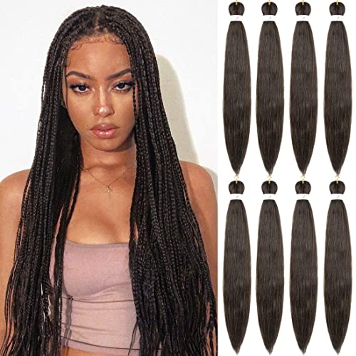 推荐Braiding Hair Pre Stretched 30 Inch Braiding Hair 8 Pack