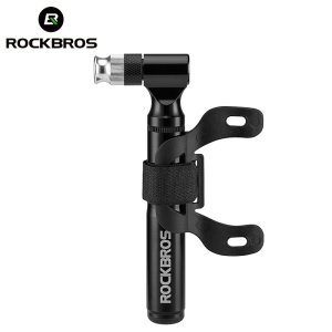 极速ROCKBROS Mini 130PSI Bicycle Pump Aluminum Alloy Wear-re