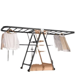 家用折叠晾衣架落地阳台婴儿多功能晒衣架免安装晒被子晾衫架神器