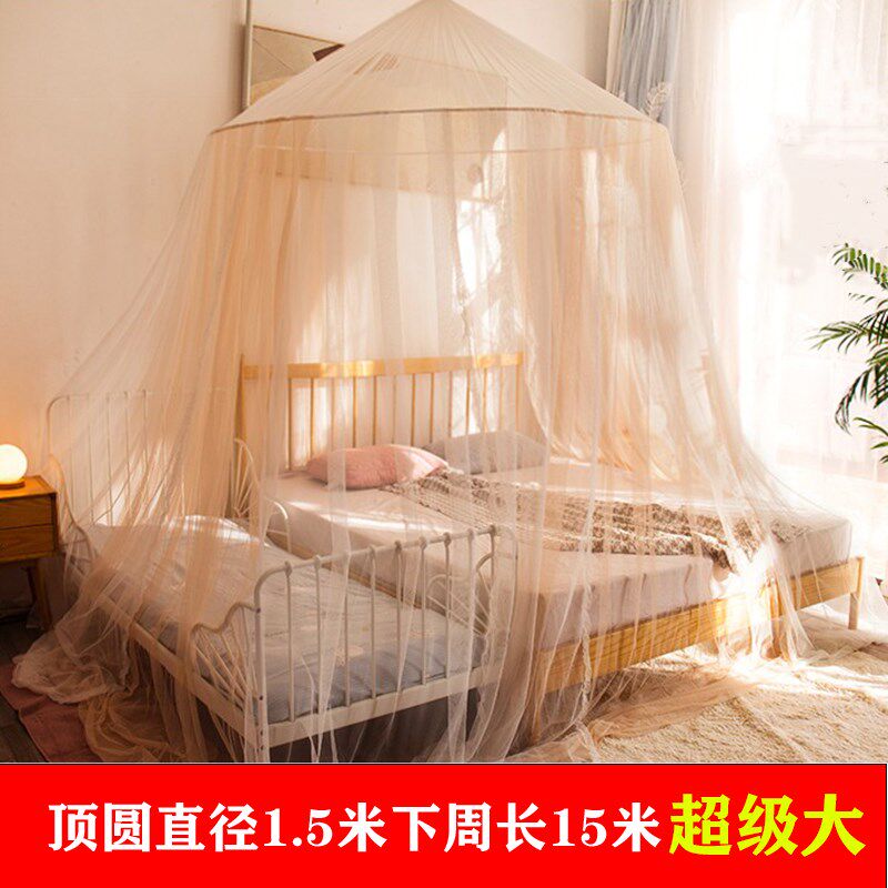 A类吊挂圆顶蚊帐免安装加宽加大2m2.2 2.8 3米大床拼婴儿小床圆床