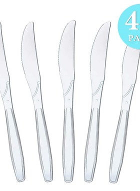 48/96/144pcs Plastic Cutlery Set Crystal Clear Cutlery-set P