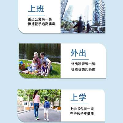 75%巾精消毒湿巾小包20包可携式学生儿童杀菌专用湿纸酒随装身出