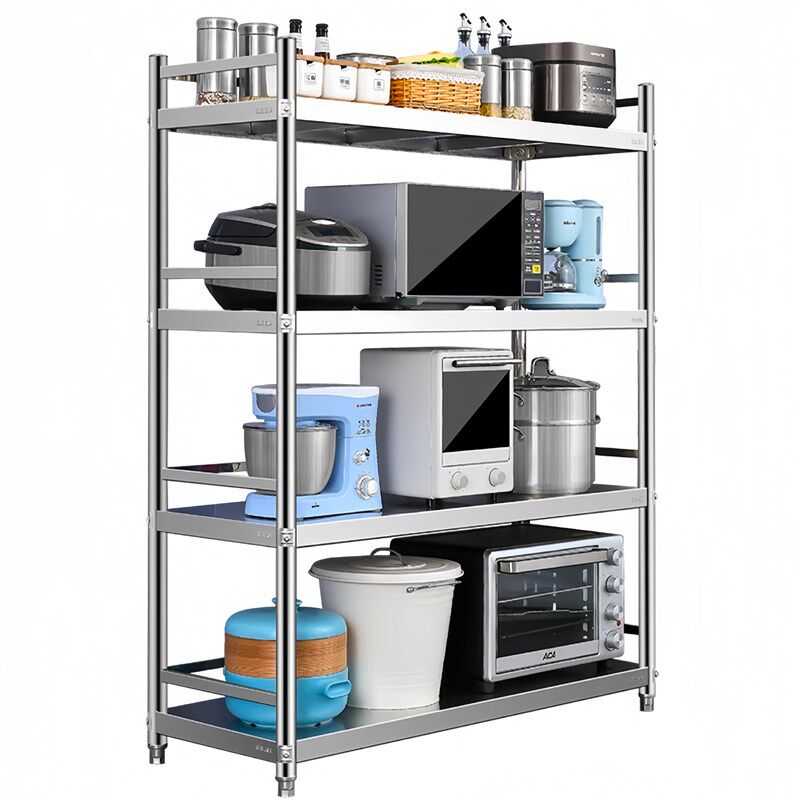 围栏款304不锈钢货架落地置物架商用仓库家用厨房收纳架微波炉架,商业/办公家具,置物架/陈列架/储物架/展示架,淘宝优惠券,粉丝福利购,淘宝优惠卷