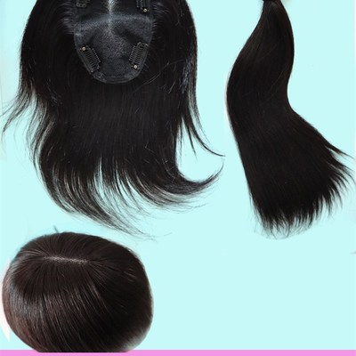 加工头发假发套补发片刘海片头发加工发块接发片加工发顶植发补发