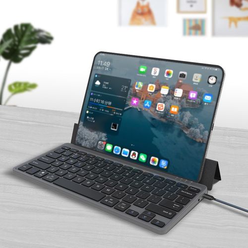 蓝牙键盘学生无线平板带皮套支架保护盖便携PAD键盘时尚好用静音