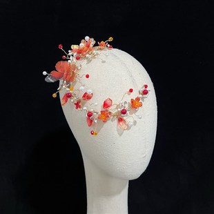 民间舞胶州秧歌古典舞蹈蝶梦吟秋剧目艺考舞蹈头饰伞舞扇子舞发饰