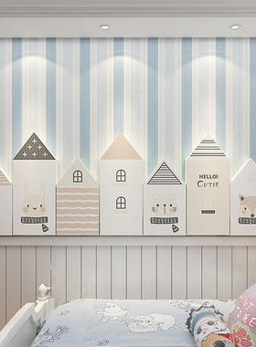 网红儿童房间f布置墙面装饰品女孩公主卧室门床头背景卡通贴纸电