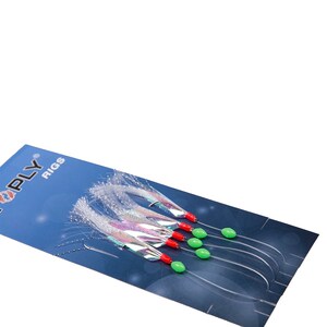速发5pcs Sabk Soft Fshng Lure Rgs Bat Feather Worn Fake St