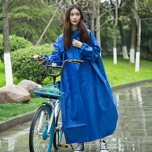 电动车自行车单人防水带袖 电瓶车雨披 子雨衣成人加大加厚男女有袖