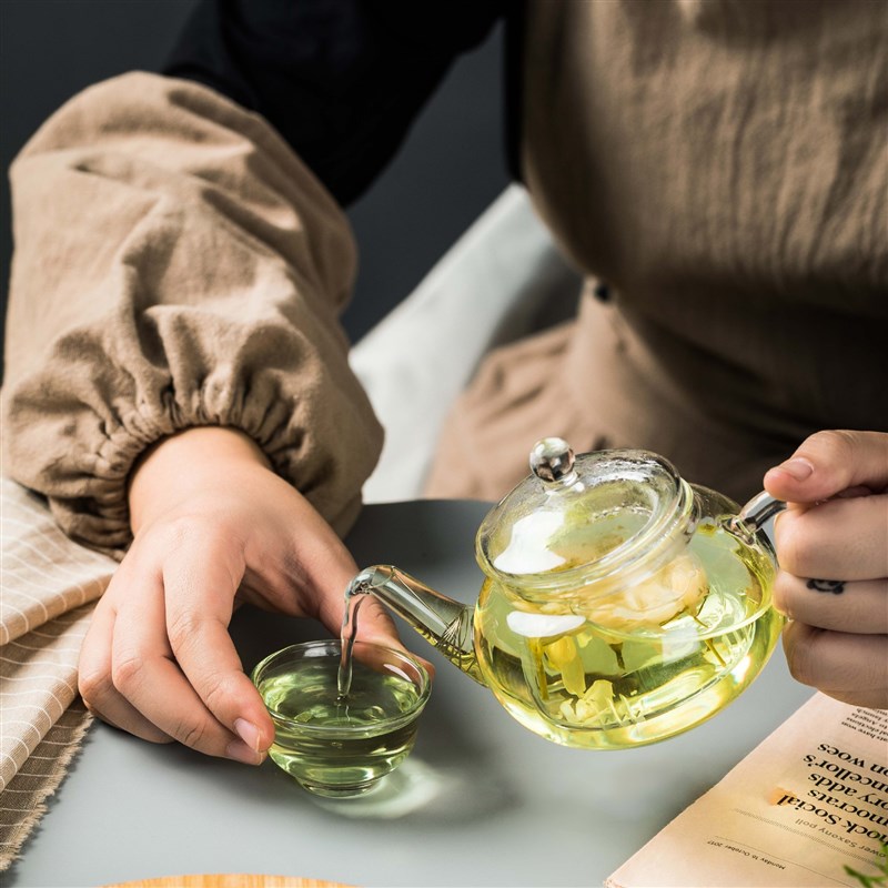 现货耐高温全玻璃花茶壶六人壶过滤泡茶壶红茶功夫茶具套装小容量