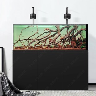 十七水族极窄溢流溪流缸兰寿泰狮草缸三湖超白玻璃南美鱼缸水族箱