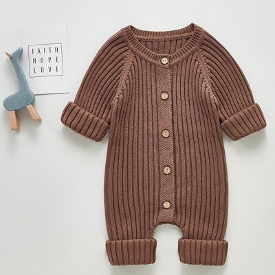 2023 Autumn Baby Romper Knitted Newborn Girls Boys Jumpsuit