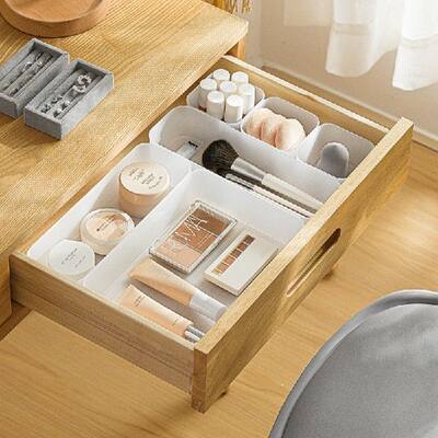 速发Desk Storage Organizer Box Frosted Transparent Free