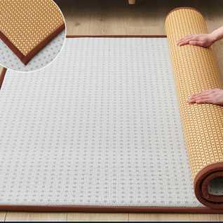 藤席夏季打地舖睡垫铺地上睡觉垫子家用卧室凉席地垫榻榻米床垫z.