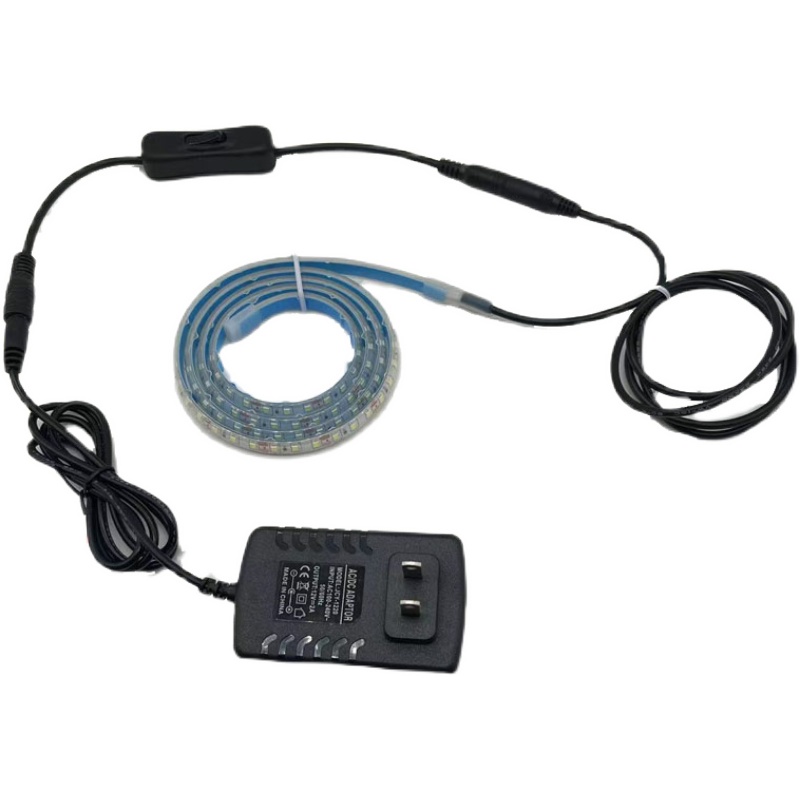 鱼缸水缸灯带水底灯条led低压安全12v24v实心灌胶防水.可泡水家用