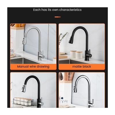 速发Free Shipping Brushed Nickel Kitchen Faucet Single Hole