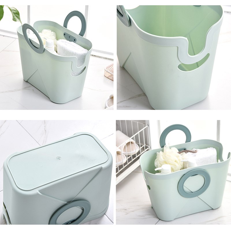 Bath-Storage-Basket Plastic Caddy Hanging Shower Kitchen Fol-封面