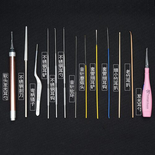 采耳工具套装高级掏耳朵可视发光扣耳勺打耳朵鹅毛棒耳朵清洁