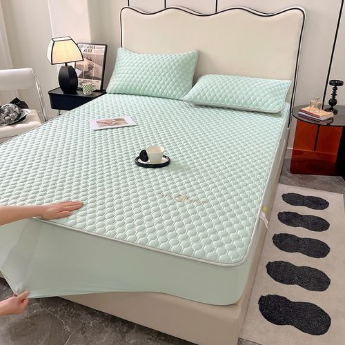 母婴a类乳胶凉席夏天2024新款三件套可机水洗床笠罩冰丝席子夏季3