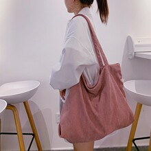 2021 Corduroy Bag for sWomen Shopper Canvas Shoulder Tote Ba