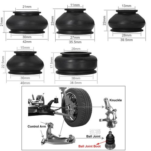 Universal Ball Joint Turn Rods Rubber Boot Dust Cover Replac