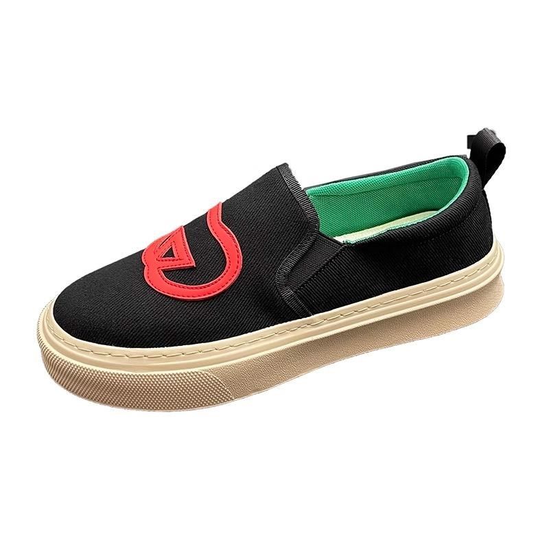 定制男鞋2024秋冬新款透气一脚蹬帆布鞋男潮流厚底板鞋百搭休闲鞋,流行男鞋,布鞋,淘宝优惠券,粉丝福利购,淘宝优惠卷