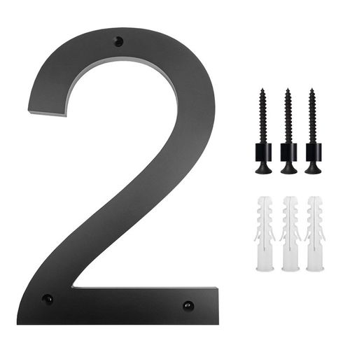 外贸12英c寸大型3D立体浮动别墅门牌号 街道编号现代房屋号码黑色