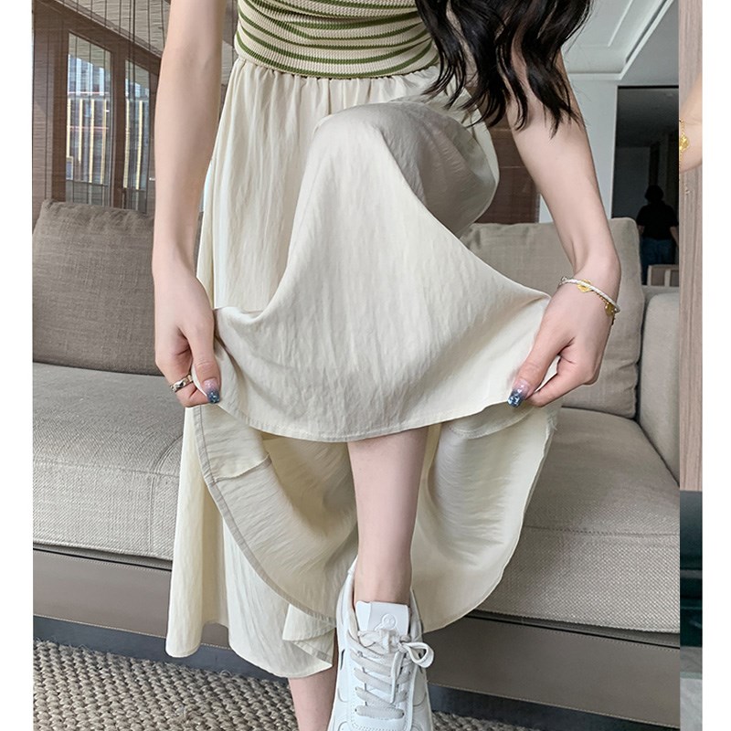 小个子七分冰丝棉麻山本裤裙女夏款2025新款夏季薄款凉凉阔腿裤子